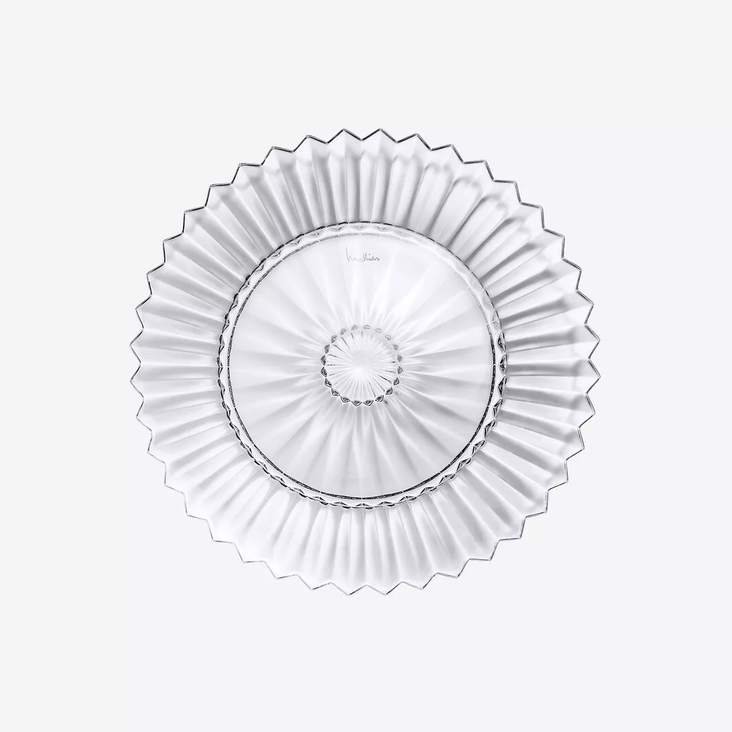2103963_grey_001.jpg MILLE NUITS Kristal Tabak 21 cm - Görsel 1
