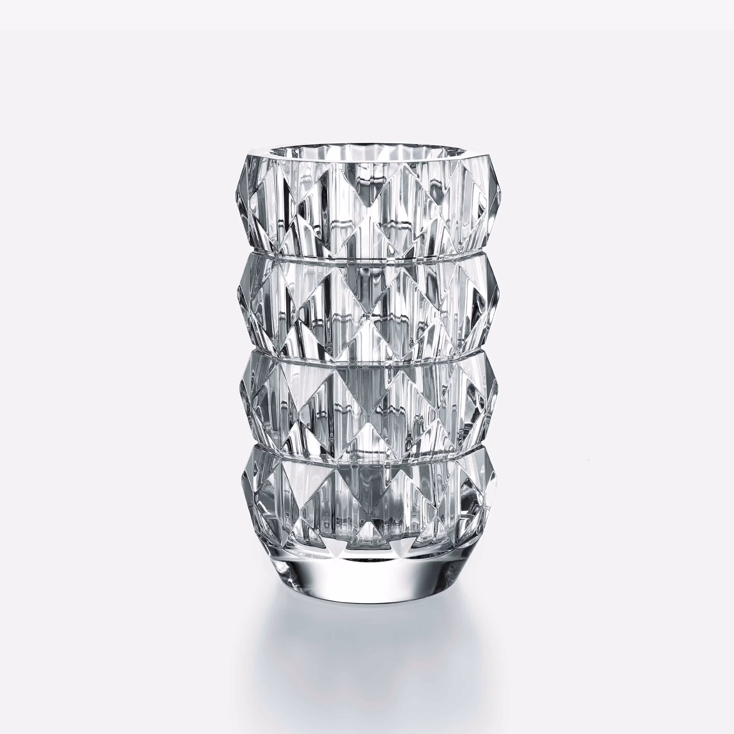 2811534_grey_001 LOUXOR Round Kristal Vazo - Görsel 1