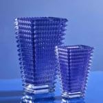 EYE VASE Dikdörtgen Mavi Kristal Vazo 200 - Görsel 3