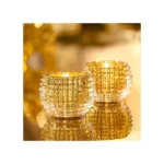 EYE VOTIVE 2'li Gold Kristal Mumluk - Görsel 3