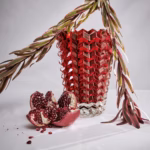EYE II VASE Zig Zag Kırmızı Kristal Vazo - Görsel 2