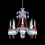 ZENITH CHANDELIER CEI 08L CLEAR AND RED