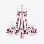 ZENITH CHANDELIER CEI 24L CLEAR AND RED