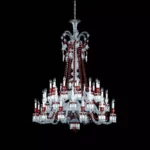 ZENITH CHANDELIER CEI 36L CLEAR AND RED