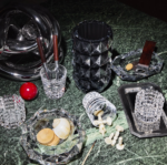 LOUXOR Round Kristal Siyah Vazo - Görsel 2