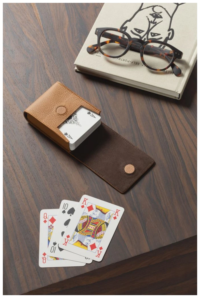 playing card leather pochette-BMS GAMES COLLECTION Deri Kart Çantası - Görsel 1