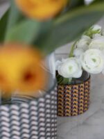 LEATHER POT Pelle Weavers Cinnamon High Vazo - Görsel 3