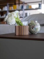 LEATHER POT Pelle Weavers Cinnamon High Vazo - Görsel 2