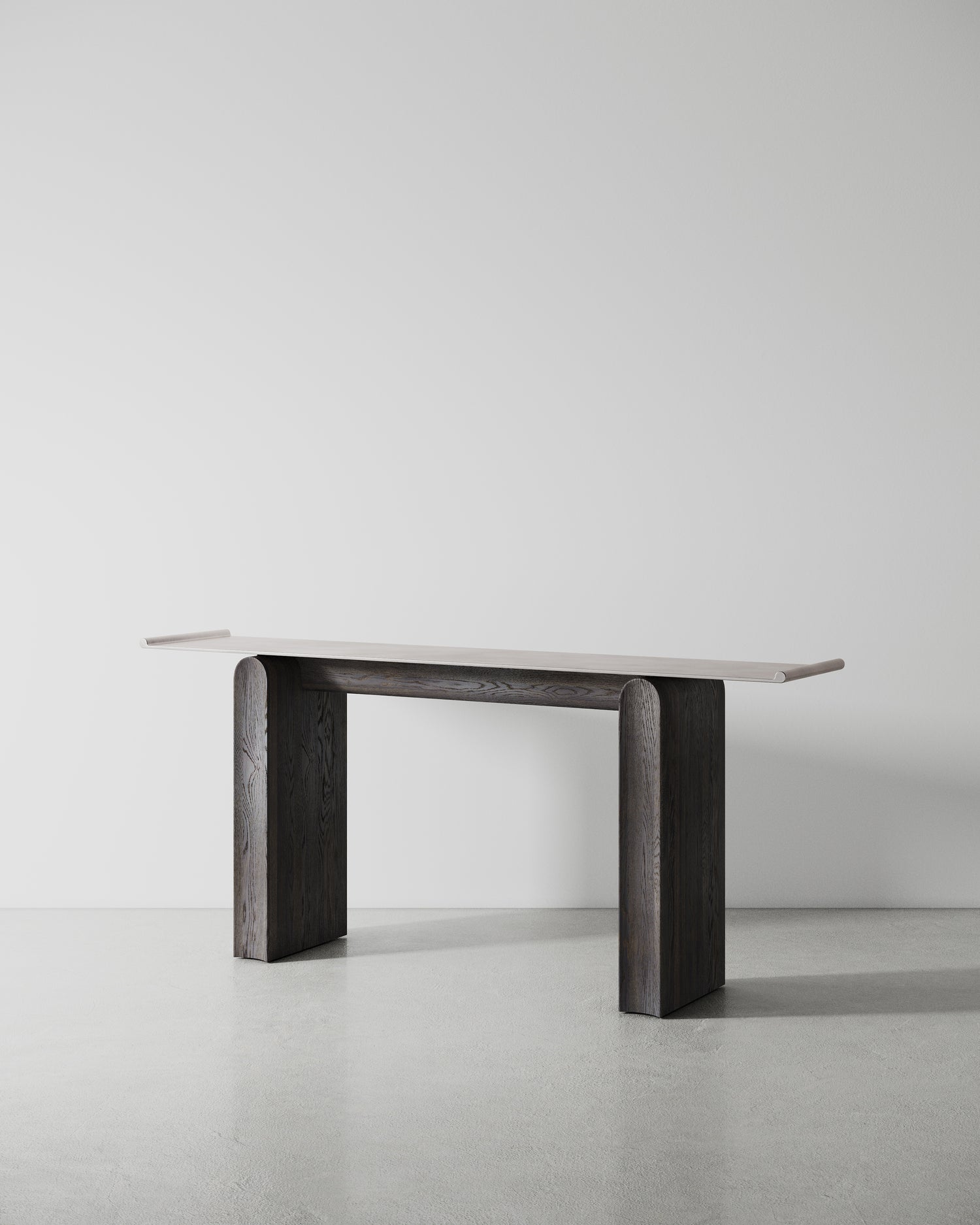 tonkin-long-console-ebonized-oak-antique-nickle-1.jpg TONKIN LONG Konsol - Görsel 1